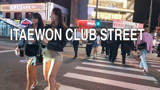 [4K] Itaewon club street saturday night in seoul south korea