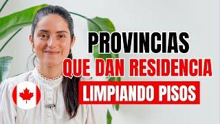 ¿Dónde consigo la residencia con solo limpiar pisos? CANADÁ