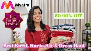 Myntra Kurta, Kurta Set, Dress Haul l Myntra Big Fashion Festival l 50-90% Off l Dream Simple