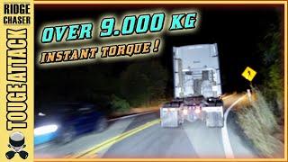 峠 Semi truck canyon run – Onboard POV and chase