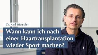 Wann kann ich nach einer Haartransplantation wieder Sport machen?