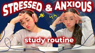 study routine for STRESSED and ANXIOUS students ️#backtoschool