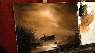 #29 How to paint Landscape of 4 colors. Oil painting landscape | Andrey Belchev