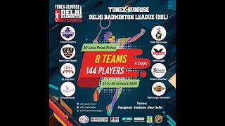  LIVE: Yonex-Sunrise Delhi Badminton League - Day 3 PM Session  (27 January 2020)