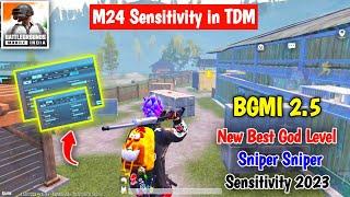  M24 Sensitivity in tdm  | Bgmi 2.5 Best New God Level Sniper Sensitivity 2023 