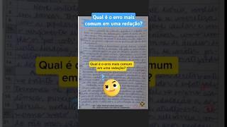 QUAL É O ERRO MAIS COMUM EM UMA REDAÇÃO? #vírgula #redação