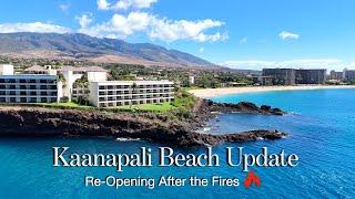 Kaanapali BEACH Maui - Reopening after the LAHAINA FIRE 