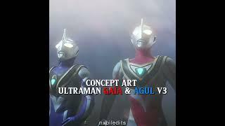 Concept Art Ultraman Gaia & Agul V3 #ultramangaia #shorts