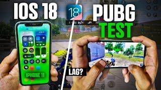 IOS 18 Pubg - Bgmi test | Ios 18 In iphone 11 | ios 18 gaming test | Ios 18 beta | Samar Playz