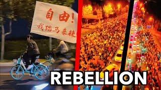 China Mass Uprising - Students Cycle  to Tiananmen - Government Scared - Special Report