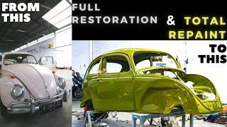 RESTORATION & REPAINT VW BEETLE IN 20 MINUTES