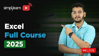 Excel Full Course 2025 | Excel Tutoring For Beginners | Microsoft Excel Tutorial | Simplilearn