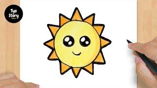 #215 How to Draw a Cute Sun - Easy Drawing Tutorial