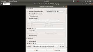 Screen Recording along with Audio using simple screen recorder on linux or ubuntu