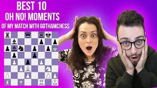 10 best Oh No! moments of Alexandra Kosteniuk (chessqueen) vs Levy Rozman (gothamchess) match