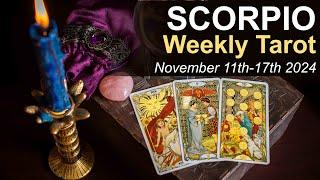 SCORPIO WEEKLY TAROT READING "A GOLDEN GIFT" November 11th to 17th 2024 #weeklytarotreading