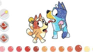 BLUEY LEARN COLOURS SPARKLE ICECREAM DRAMA