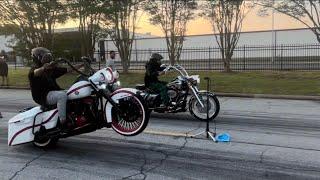 I TOOK MY built roadking Harley Davidson street racing || and this happen 