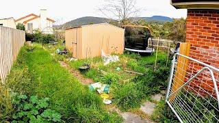 You won't Believe what was Hidden under this Crazy Mess | Garden Clean Up