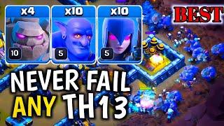 Never Fail ! Th13 Golem Witch Bowler + 10 Zap Spell | Best Th13 Attack Strategy in (Clash of Clans)