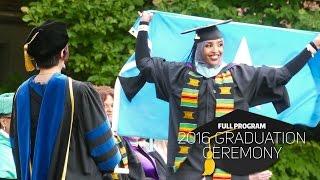 2016 UW College of Education Graduation Ceremony -- Full Program