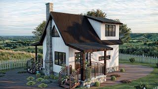 Loft Living in Style: Inside a 5x8m Rustic Log Cabin Retreat