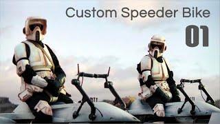 Star Wars Custom Speeder Bike Hasbro Toy PART 1