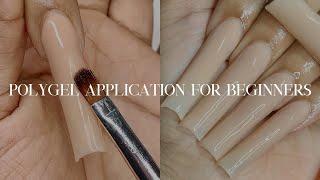 BEGINNER POLYGEL TUTORIAL | HOW TO APPLY POLYGEL | Polygel Application & Shaping