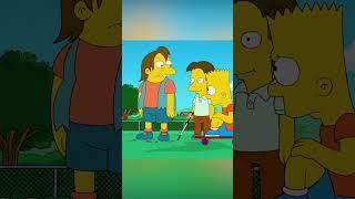 Nelson se lie d'amitié avec un élève aveugle  #simpsons #dessinanimé #lessimpson