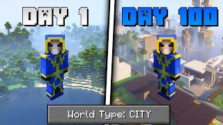 I Spent 100 Days Building a Modern City in Minecraft... Here's How