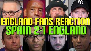 ENGLAND FANS REACTION TO SPAIN 2-1 ENGLAND | FANS CHANNEL