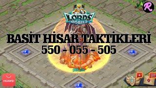 Basit Hisar Taktikleri 550 - 055 - 505 - Set, Tabur, Hüner - Lords Mobile