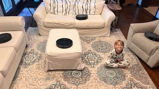 How well can 4 Robot Vacuums clean the living room??? Spoiler… multiple falls! ‍