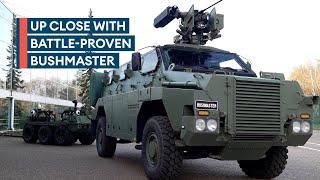 Tour of armoured Bushmaster equipped with Kongsberg remote weapon station