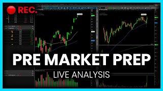 [LIVE] Pre-Market Prep – TSLA GAP UP on Bitcoin News – NVDA Lags Behind