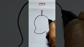 how to draw mango/mango drawing/#shorts #viralvideo #mango #fruitsdrawing