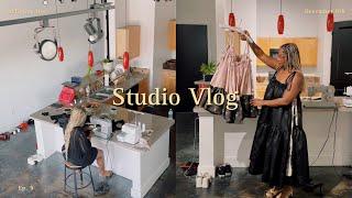 Studio Vlog  Designing a New Dress, Sewing Samples, Taking Finals | Self-Employed Artist Diaries