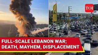 'Not Scared Of Israel': Lebanese After Nearly 300 Killed In IDF Strikes; Thousands Flee South: Watch