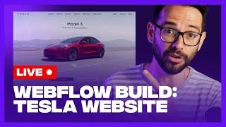 LIVE WEBFLOW designing Tesla's Website