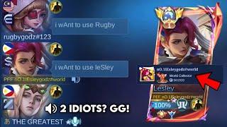 LESLEY "NO SKIN" BUT "WORLD COLLECTOR" PRANK IN HIGH RANK!! (I MET ANOTHER IDIOT LIKE ME!!) - MLBB