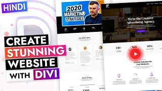HINDI - How to Create One-Page WordPress Website with DIVI Visual Builder | DIVI Theme Tutorial