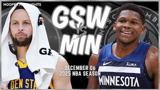 Golden State Warriors vs Minnesota Timberwolves Full Game Highlights | Dec 6 | 2025 NBA Season