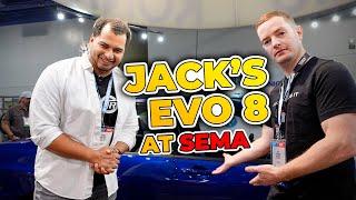 @jackbuildsit #EVO8 Build Walkaround w/ @tavarish at #SEMA  | CARNATOMY