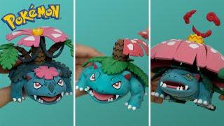 Pokemon Figures Making - Venusaur, MegaVenusaur, GigantamaxVenusaur | (Bulbasaur line) Clay Art