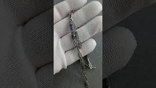 Серебряное колье цепь с лабрадором #украшенияручнойработы #jewelry