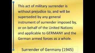 Surrender of Germany 1945 -- Hear and Read the Full Text