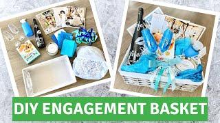 DIY How To Make An Engagement Gift Basket (BLUE)!