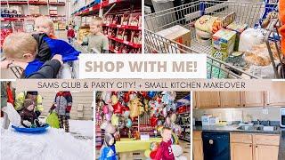 *NEW* Shop With Me At Sams Club + Party City! -Small Kitchen Makeover