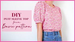 DIY Puff Sleeves Top | How To Cut And Sew Puff Sleeves Top | Thuy Sewing