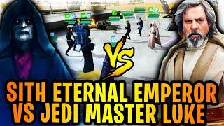 GALACTIC LEGENDS SHOWDOWN! Sith Eternal Emperor Palpatine vs Jedi Master Luke Skywalker Gameplay!